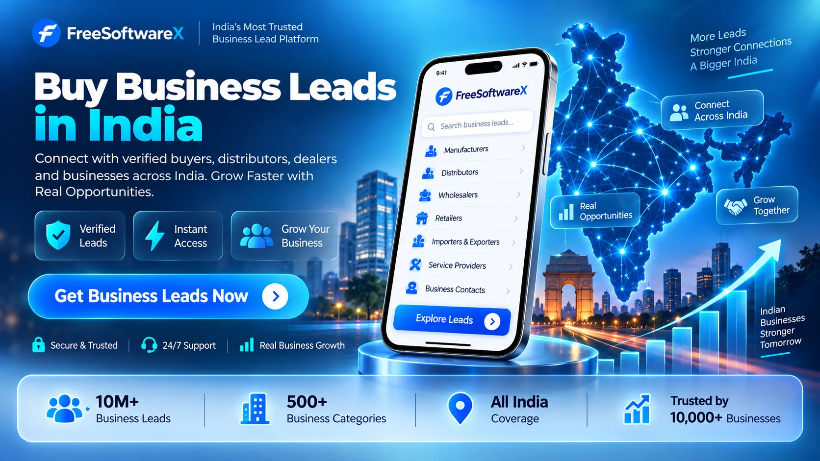 FreeSoftwareX — Buy Business Leads in India, verified buyers, distributors, dealers