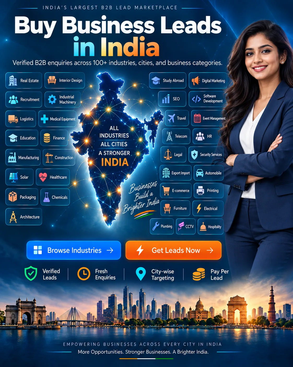 FreeSoftwareX Buy Business Leads — verified B2B enquiries across 100+ industries
