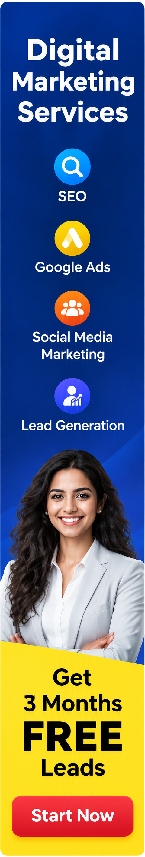 Digital Marketing Services — SEO, Google Ads, Social Media Marketing, Lead Generation — Get 3 Months Free Leads