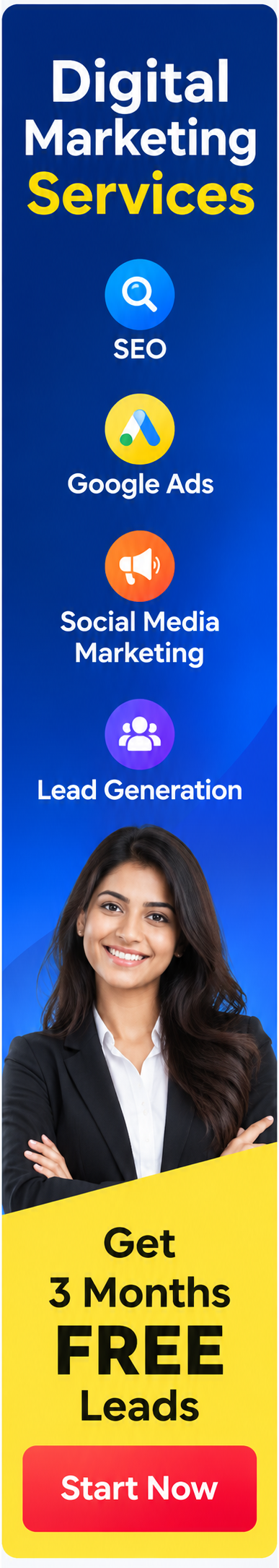 Digital Marketing Services — SEO, Google Ads, Social Media Marketing, Lead Generation — Get 3 Months Free Leads